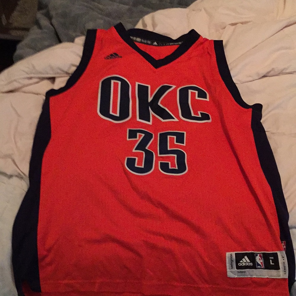 Okc thunder jersey orange and gray